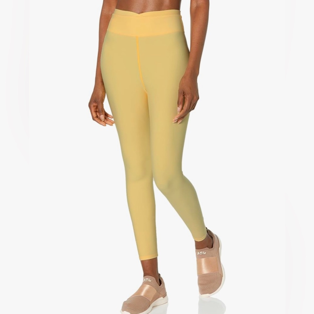 EleVen by Venus Williams Women's Flower Power Legging 25” Lemon Yellow  XL.  NWT